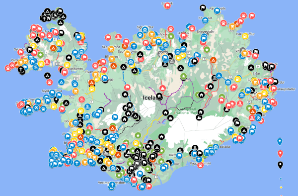 Iceland Map All Places 600x394 