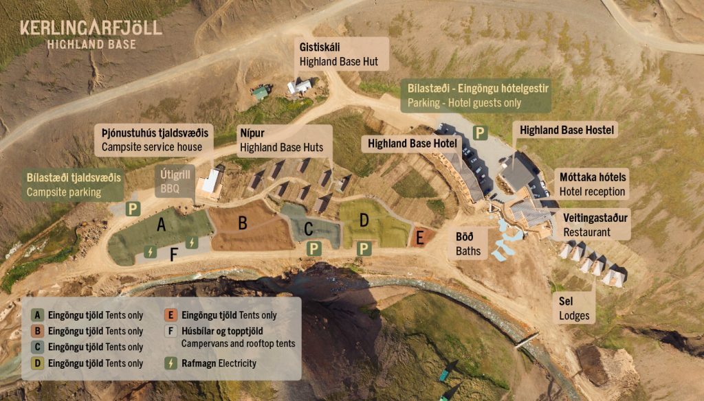 kerlingarfjoll campsite map