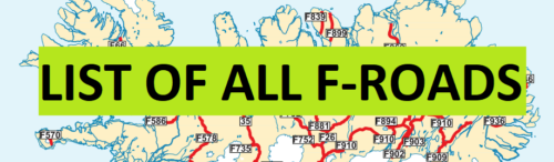 list all f roads iceland