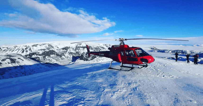 winter helicopter tour iceland