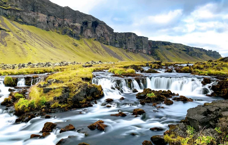 Fossálar waterfall Iceland