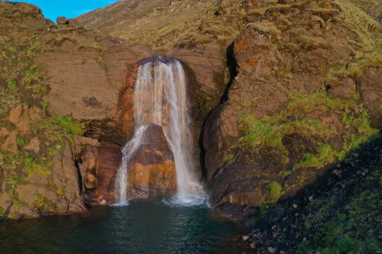 Helgufoss waterfall Iceland