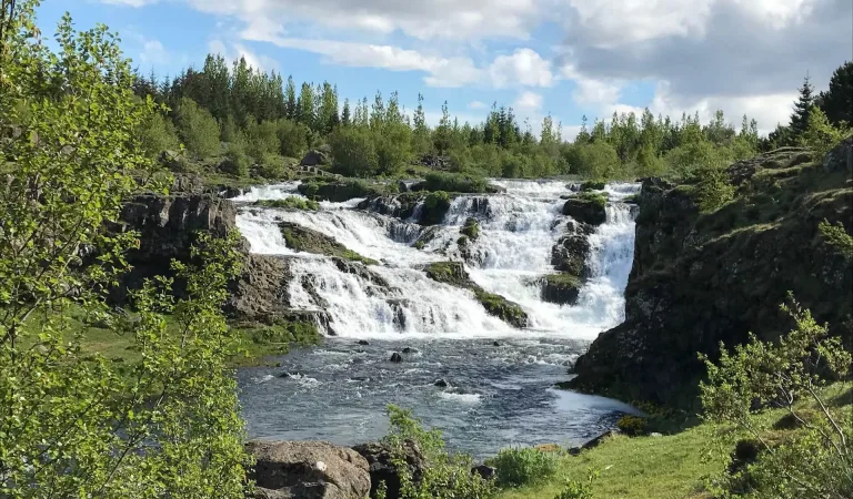 Kermóafoss waterfall Iceland