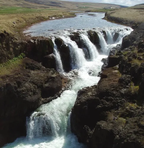 Kolufossar waterfall Iceland