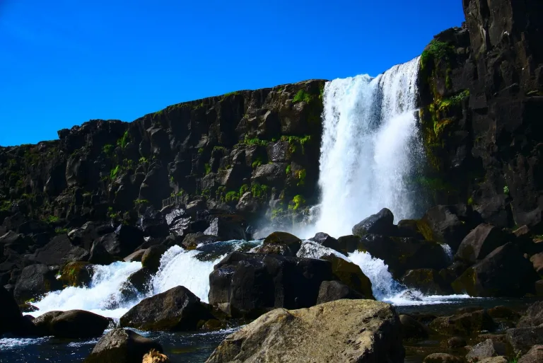 Öxarárfoss waterfall Iceland