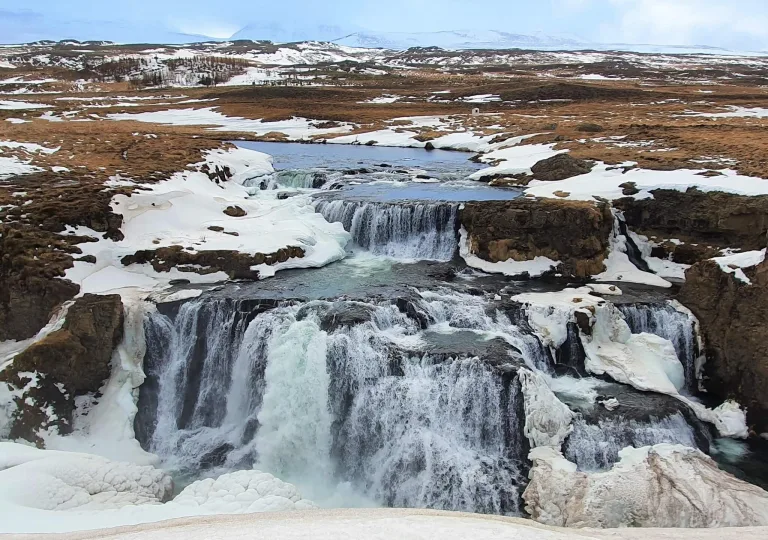 Reykjafoss waterfall Iceland
