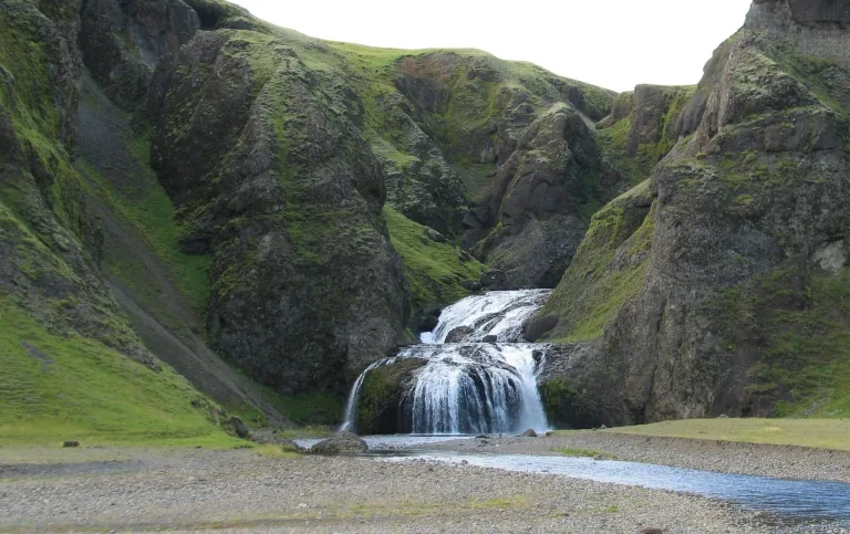 Stjórnarfoss waterfall Iceland