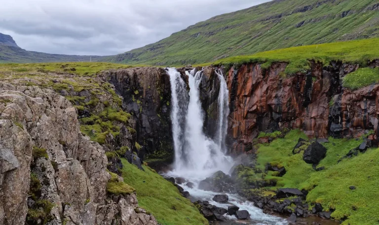 Vestdalsfossar waterfall Iceland