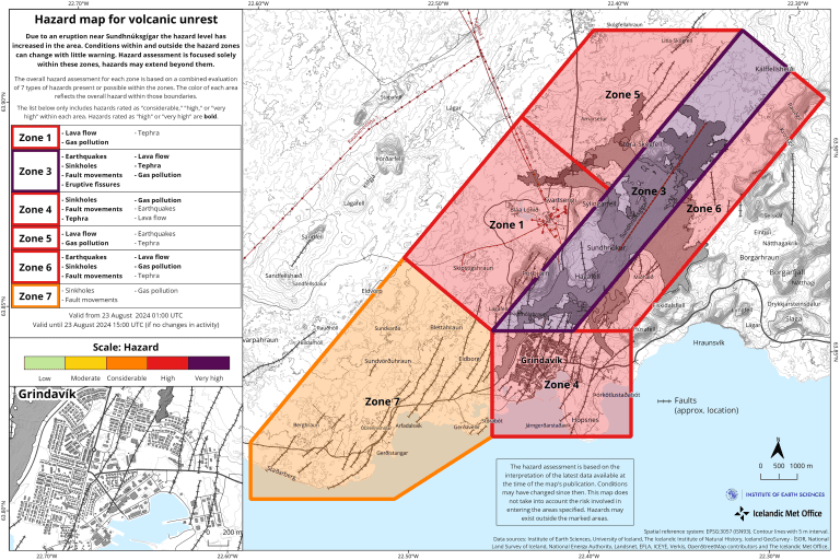 iceland volcano eruption map 2024