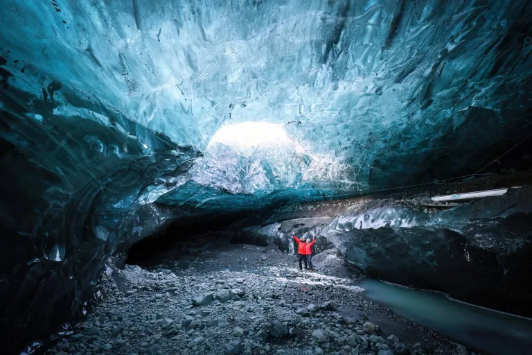 summer sapphire crystal blue ice cave iceland