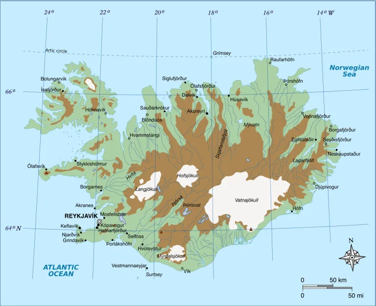 map highlands iceland