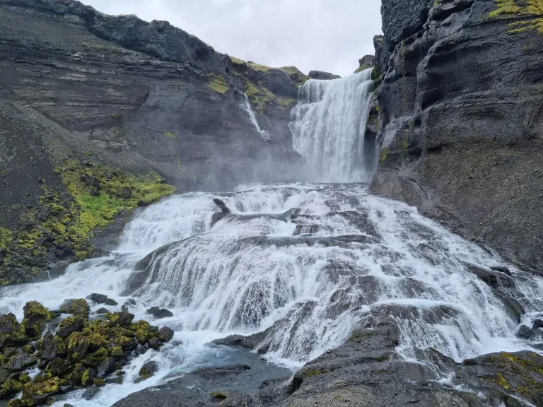 ofaerufoss waterfall eldgja iceland