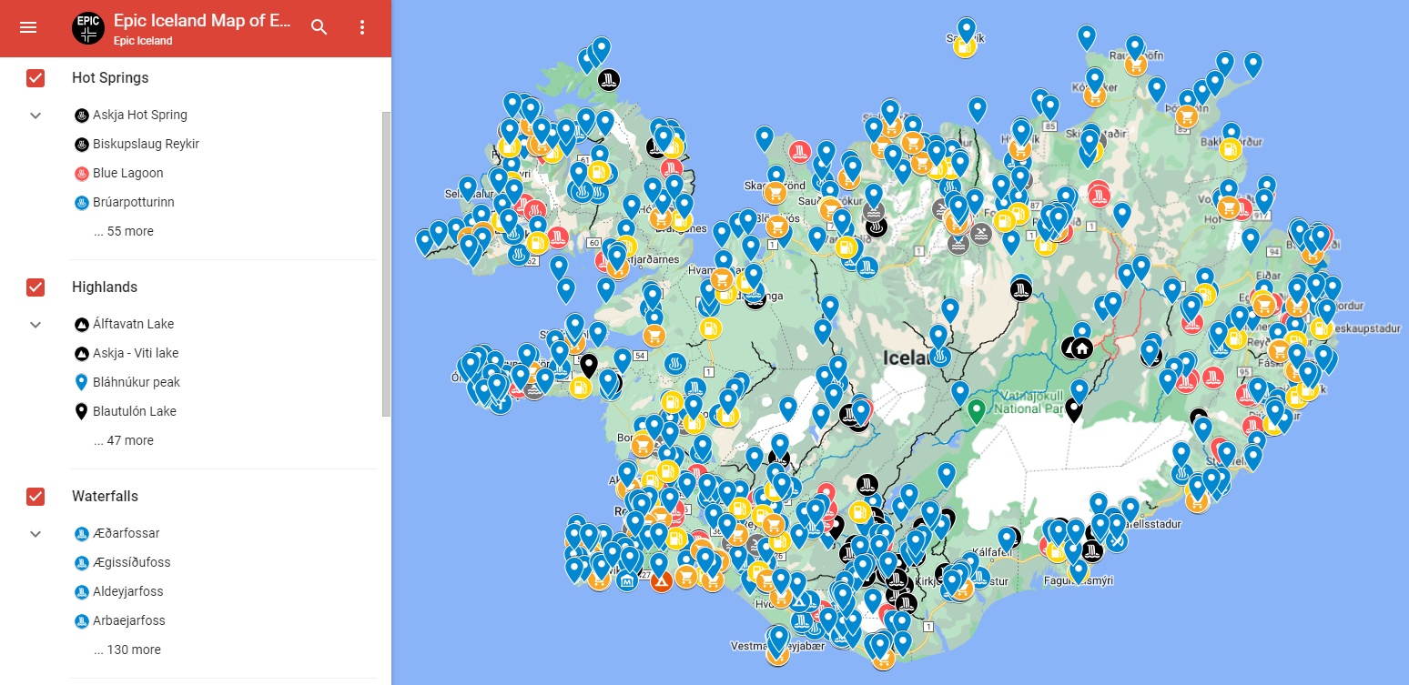 Test Map Iceland 