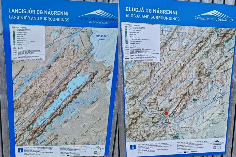 langisjor hiking trails map