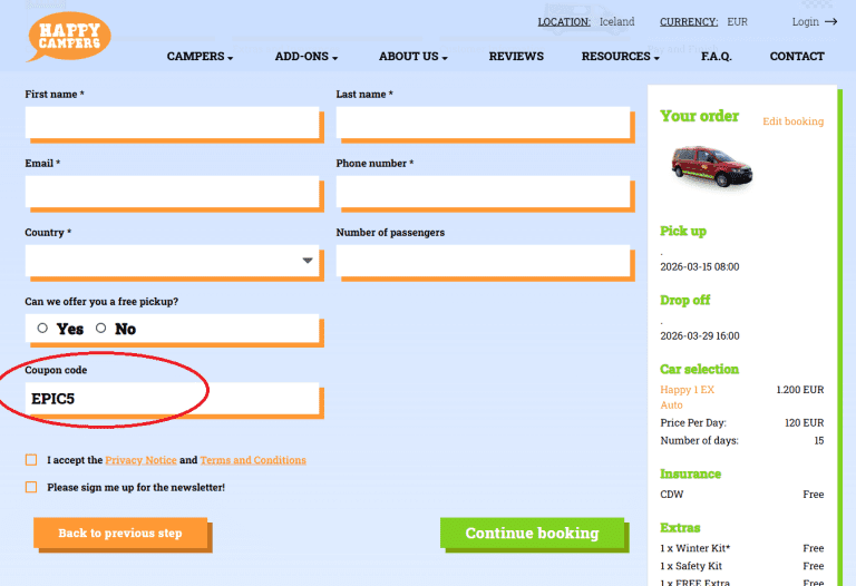 happy campers iceland coupon code