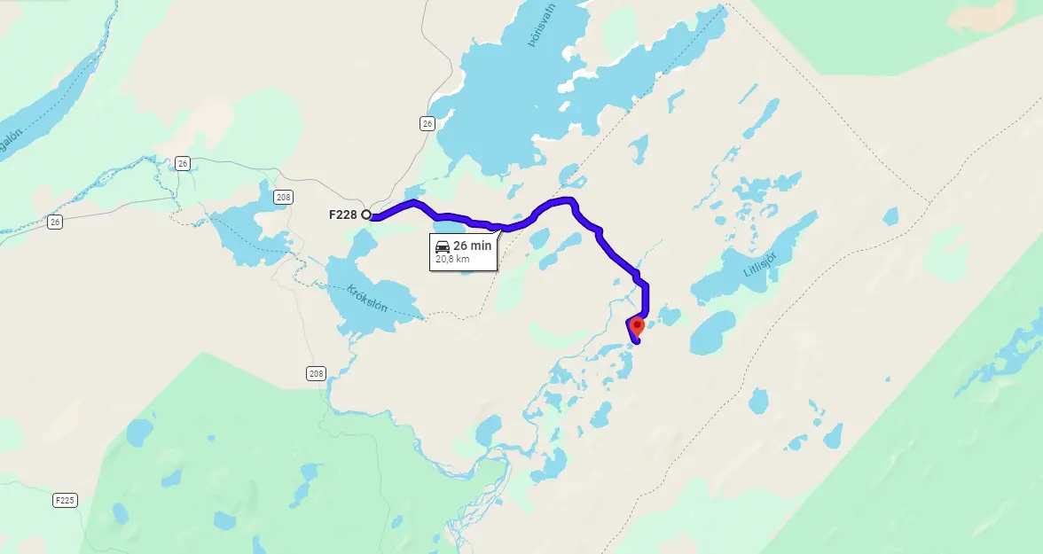 Map F228 Veidivatnaleid Iceland