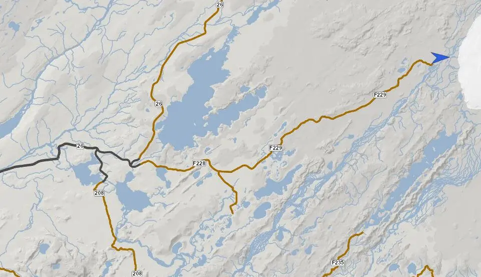 Map F229 Jokulheimaleid Iceland