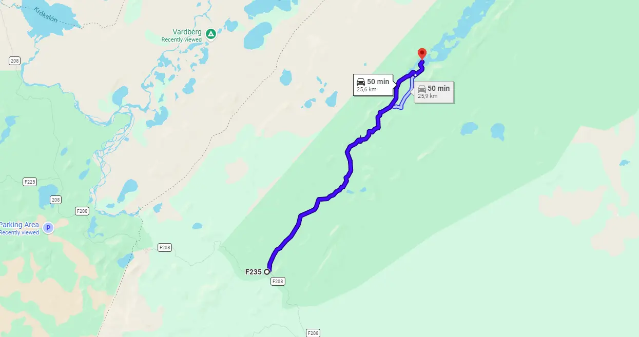 Map F235 Langisjor Iceland
