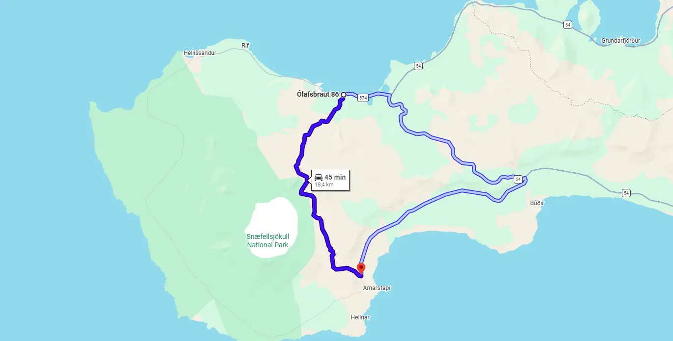 Map F570 Jokulshalsvegur Iceland