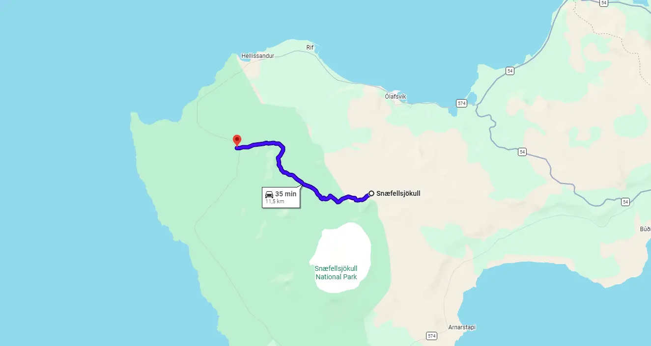 Map F575 Eysteinsdalsleid Iceland