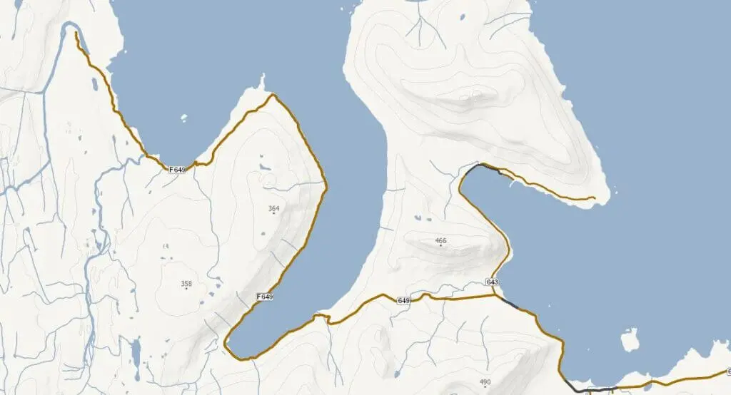 Map F649 Ofeigsfjardarvegur Iceland