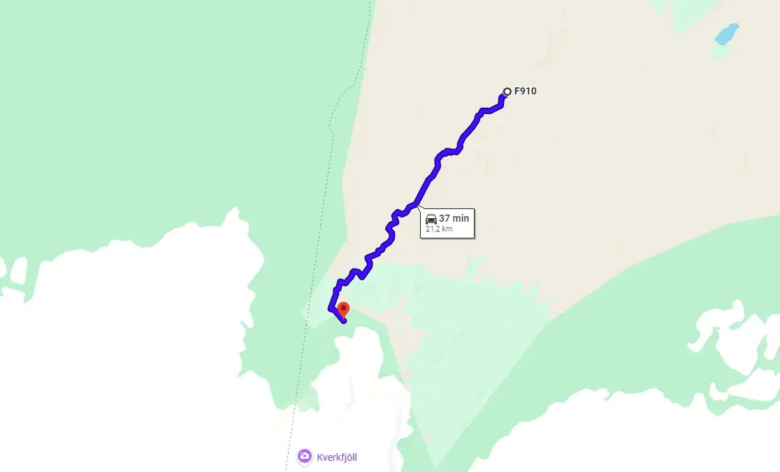 Map F902 Kverkfjallaleid Iceland