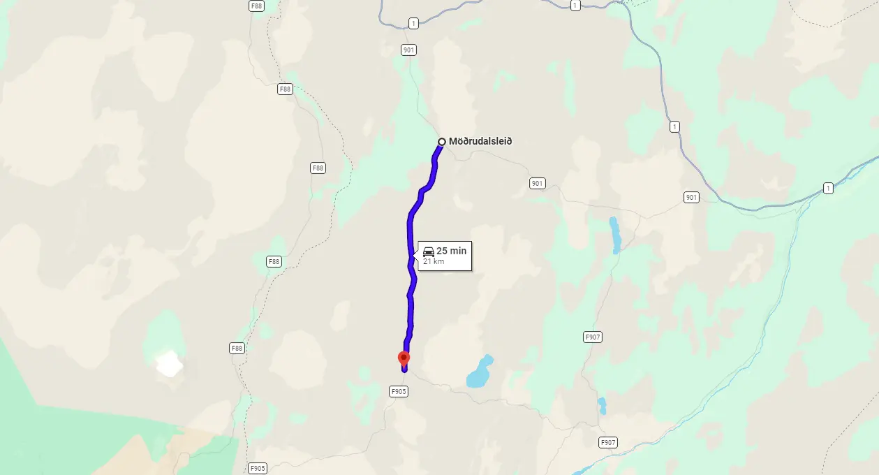 Map F905 Arnardalsleid Iceland