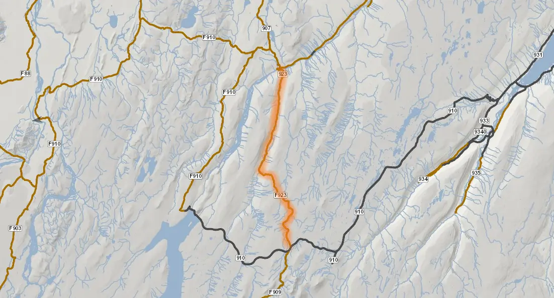 Map F923 Jokuldalsvegur Iceland
