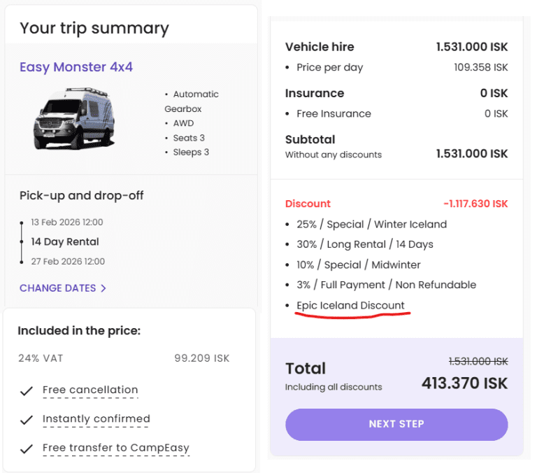 campeasy iceland coupon code