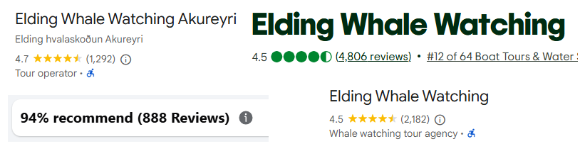 elding whale watching reviews